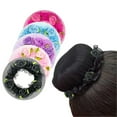 thumbnail image 5 of 3pcs Adjustable Dance Hair Net With Flower Girls Child Ballet Dance Skating Hair Net Lacework Bun, 5 of 5