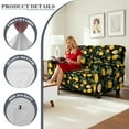 thumbnail image 6 of Xoenoiee Lemon Leaves Print Reclining Loveseat Slipcover, Washable 6-Piece Velvet Stretch Sofa Covers, Soft 2 Seat Loveseat Recliner Cover, 6 of 6