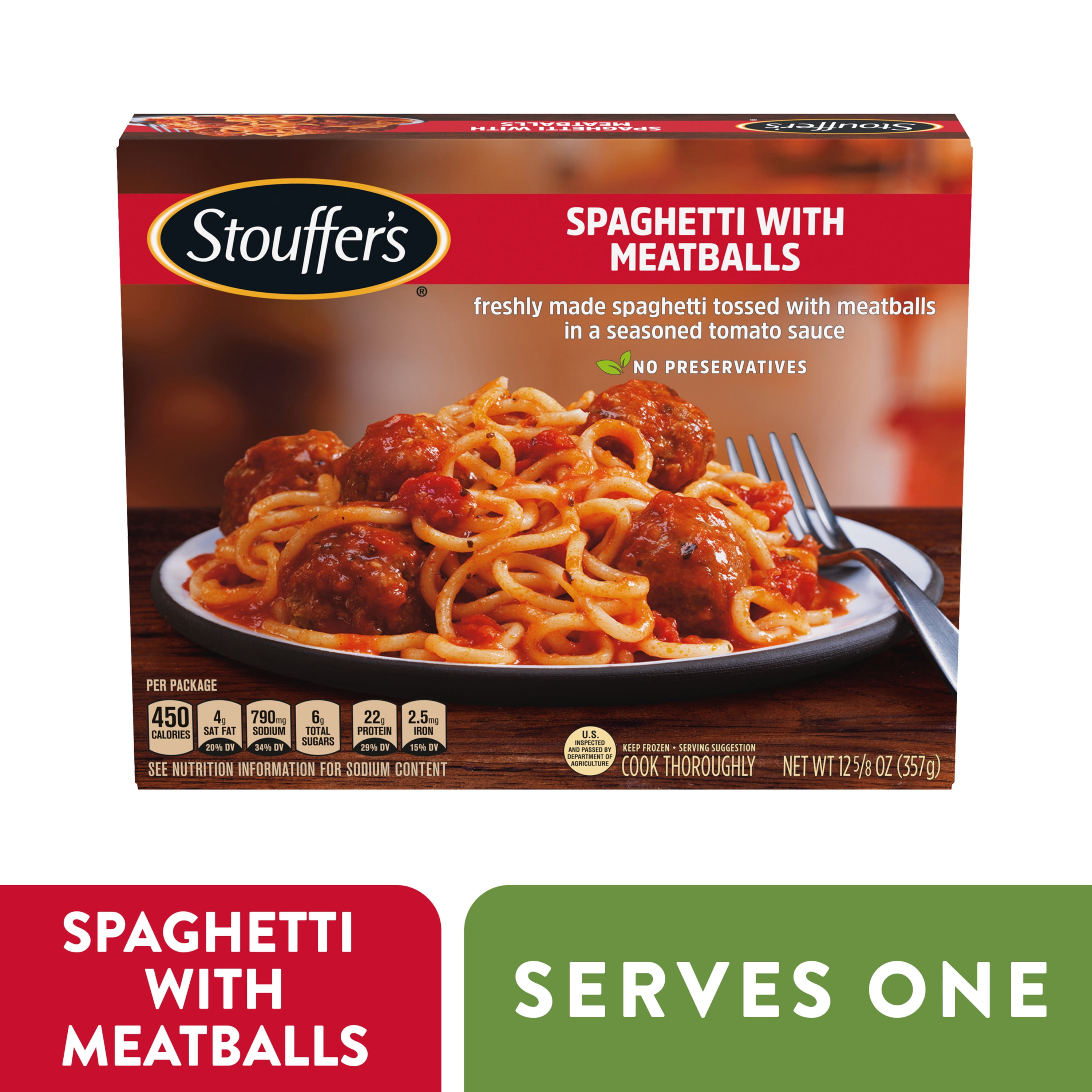 Stouffer�s Spaghetti with Meatballs Frozen Meal 12.625 oz. Walmart