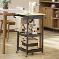 thumbnail image 2 of Lofka, KC30, Painted Finish, Rolling, Kitchen Storage Cart, Black, 2 of 8