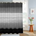 thumbnail image 4 of Shower Curtains for Bathroom, Black Gray Waterproof Fabric Shower Curtain, Farmhouse Vintage Gradient Wooden Plank Decorative Bathroom Curtain for Bathtub, 36"x72", No Hooks Included, 4 of 9