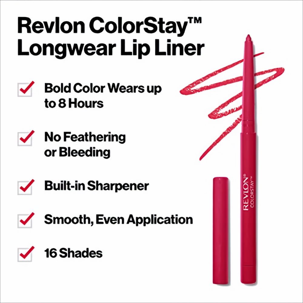 Revlon Colorstay Lipliner 675 Red (Pack of 4)