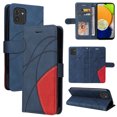thumbnail image 1 of Compatible Samsung Galaxy A03 Case, Leather Wallet Case Stand View Magnetic Clasp Book Flip Folio Phone Cover - Blue, 1 of 5