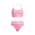 thumbnail image 6 of ClodeEU Women's Sexy Slim Fit Solid Color Bikini Set ,Bestseller Two-Piece Swimsuit Pink,Womens Plus M, 6 of 6