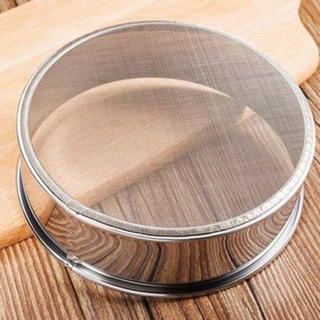 

Fancy 1Pc 6 Flour Sifter Stainless Steel Fine Mesh Strainers Flour Sieve 60 Mesh Round Sifter for Baking Cake Bread Silver
