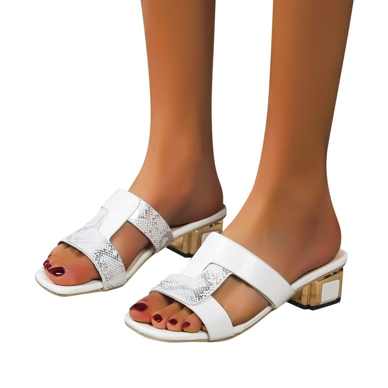 adviicd Heels for Women Wide Feet High Toe-knob Women's Heels
