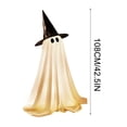 thumbnail image 6 of Halloween Wizard Ghost Light Up Decoration, Outdoor Spooky Stand Up Ghost with Witch Hat Warm Glowing Ornament, for Front Door Entrance Home Yard Garden Party Layout Display, 6 of 6