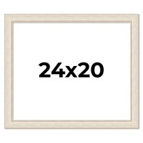 24x20 Frame White Real Wood Picture Frame Width 1.75 inches | Interior Frame Depth 0.5 inches |