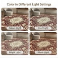 thumbnail image 7 of ODIKA 6'x9' Washable Area Rug Non-Slip, Chair-Friendly, Oriental Medallion With Distressed Floral Scroll Border Boho Flowing Dynamic for Dining Room, Under Table, Office Décor, 7 of 7