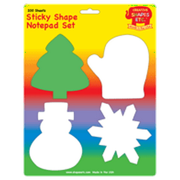 SHAPES ETC. Sticky Notepad Set - Winter