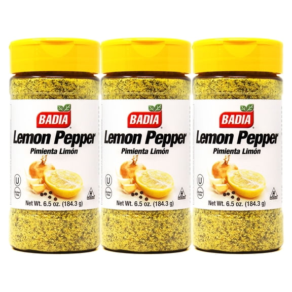 Badia Lemon Pepper Seasoning, 6.5 oz - Palatize Pack of 3