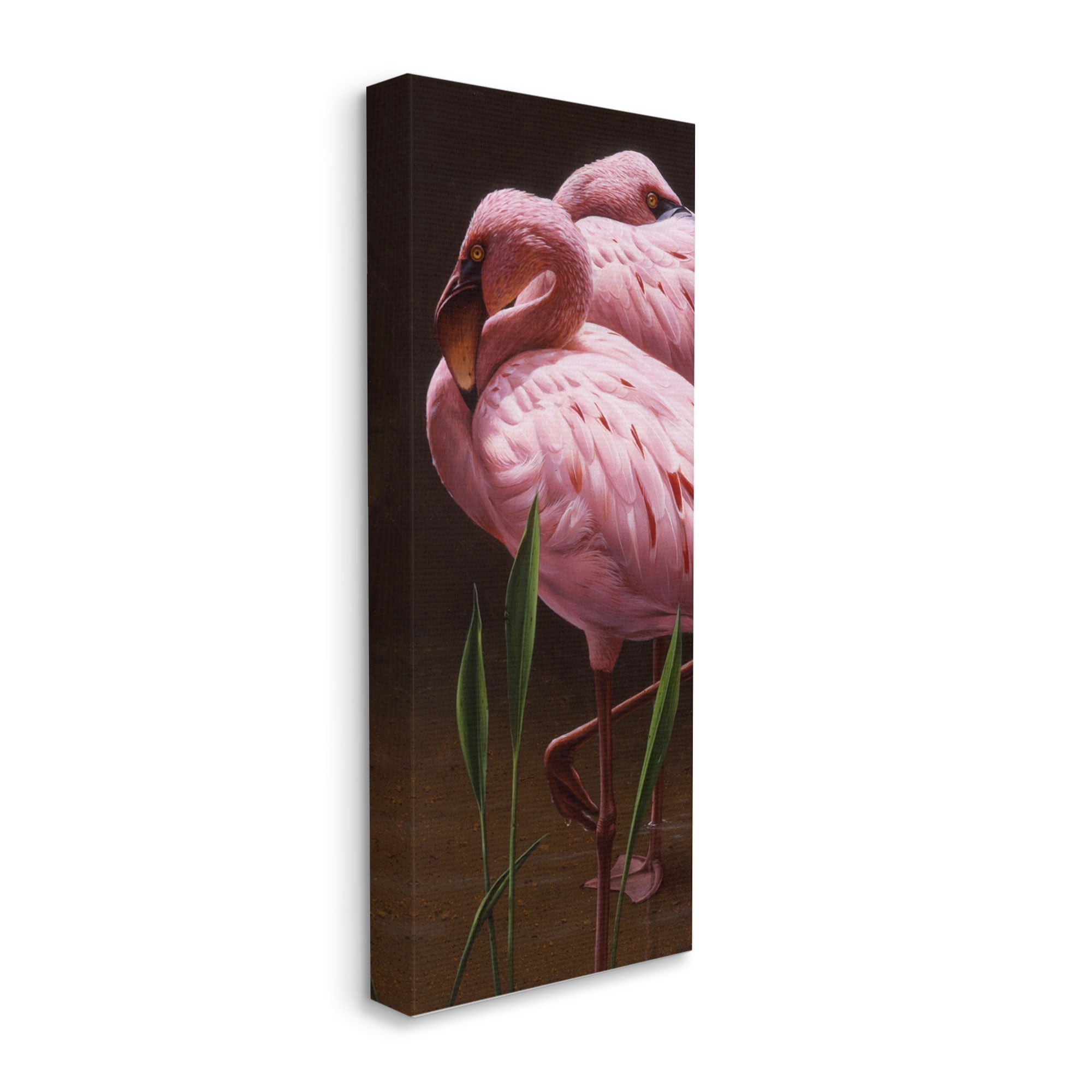 Stupell Industries Two Flamingos Pond Nature Animals & Insects Painting Gallery Wrapped Canvas Print Wall Art