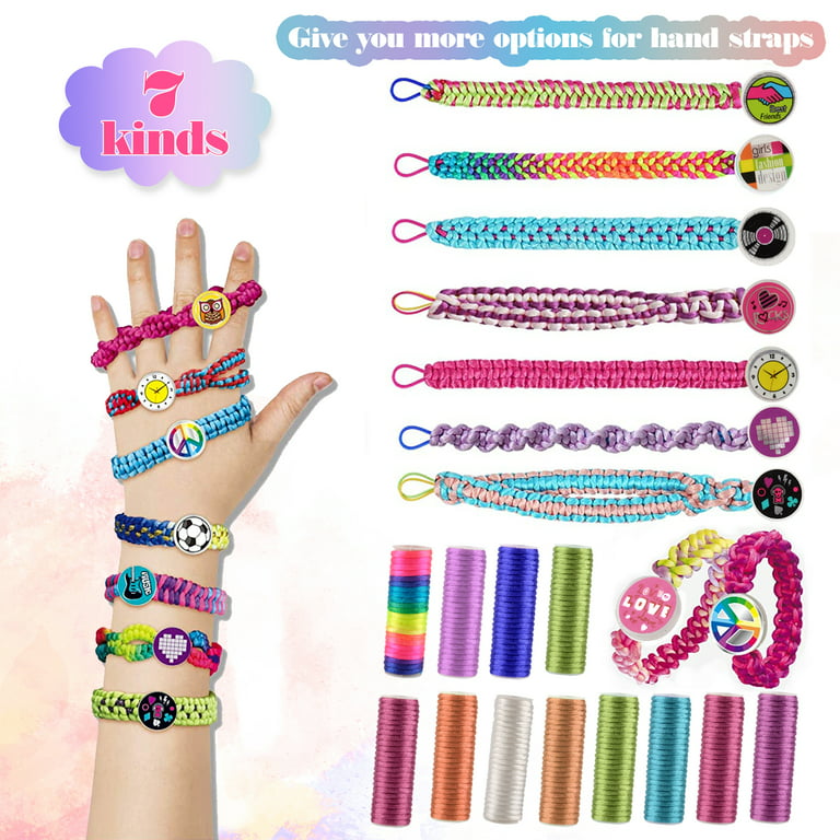  Friendship Bracelet Making Kit for Girls, DIY Arts and Crafts  for 6 7 8 9 10 11 12 Years Old Girls, Birthday Gifts Friendship Bracelet  String with 200 Letter Beads for Bracelets Necklace Earring : Everything  Else