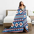thumbnail image 5 of ZNDUO Flat Color Blocked Pattern Throw Blanket, Lightweight Cozy Soft Throw Blanket for Couch, 40"x30" Throw Blankets for Bed, 5 of 8