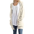 thumbnail image 5 of Long Sweater Cardigan Women Fashion Women Long Sleeve Knit Winter Cardigan Sweater Solid Color Coat Long Sleeve Cardigan for Women Cardigan Sweater Long Cardigan for Women, 5 of 5