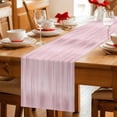 thumbnail image 5 of Pink Table Runner - 108 Inch Long Modern Abstract Art Ombre Striped Cotton and Linen Blended Dress Scarves Farmhouse Table Runner for Kitchen Dining, Coffee Table, 13" x 108", 5 of 8