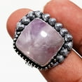 thumbnail image 2 of Rose Quartz Rough Gemstone Handmade Fashion Ethnic Ring Jewelry 9.25" SA 7216, 2 of 2