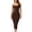 Brown, variant on Women's Shaping Full Slips Shapewear Tummy Control Dress Cami Slip Body Shaper