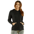 thumbnail image 4 of Women's Lightweight Cotton Single Jersey Active Pullover Hoodie Sweatshirt, Black L, 1 Pack, 4 of 4