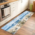 thumbnail image 3 of Summer Scenery Washable Runner Rugs 2'x6', Watercolor Beach Chair Low Pile Throw Entryway Rug Non-Slip Sturdy Edge Binding Carpet for Indoor Bedside Entrance Bedside, 3 of 9