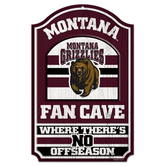 NCAA Montana Cave 11" x 17" Wood Sign