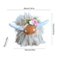 thumbnail image 4 of ICQOVD Highland Cow Plush Decorative Soft Tool Ornament, 4 of 6