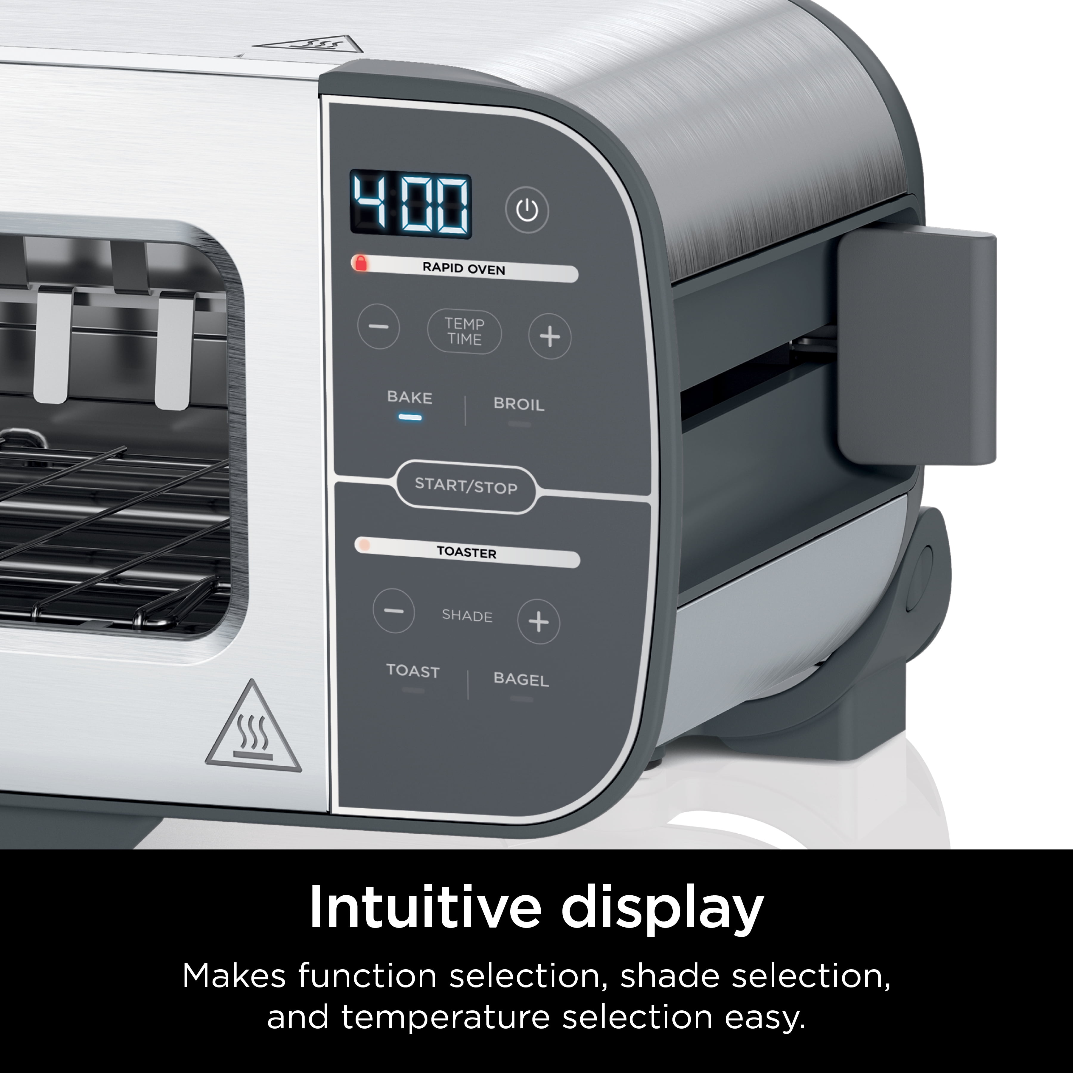 Ninja® Foodi™ 2-in-1 Flip Toaster, 2-Slice Toaster, Compact Toaster Oven, Snack Maker, 1500 Watts, ST100