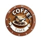 thumbnail image 2 of Reloj de pared moderno con motivo de café, reloj decorativo de madera para salón, silencioso. 30 centímetros, 2 of 7