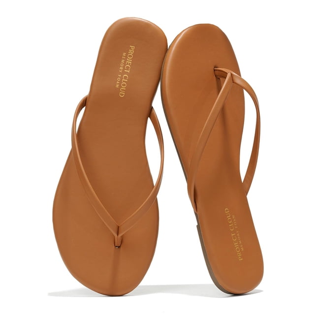 Sandalias de cuero vegano con memoria de espuma para mujer Project Cloud