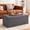 43in/gray, variant on 15" Storage Ottoman Bench, Folding Ottoman Foot Rest, Storage Chest with Thicker Seat, Storage for Blankets in Living Room, Entryway, Bedroom, Grey