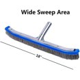 thumbnail image 5 of Swimming Pool Brush for Cleaning Pool Walls,Tiles & Floors,Heavy Duty 18" Aluminum Stainless Steel Wire Bristle Pool Scrub Brush for Curved Cleaning Brushes with EZ Clips, 5 of 5