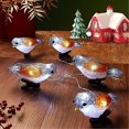 thumbnail image 4 of Navidad al aire libre Guirnalda de luces decorativas con forma de pájaros, luces LED acrílicas de 5 pájaros con clip, resistente al agua, 4 of 5