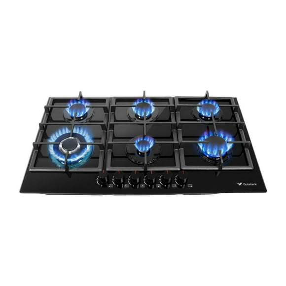 Parrilla Empotrable 6 Quemadores Gutstark Home Cristal Templado Acero Inox