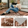 thumbnail image 5 of Bleum Cade Moroccan Bathroom Rug,Washable 2x3 Small Bath Mat, Boho Tribal Soft Non-Slip Geometric Entry Way Rug, Low-Pile Indoor Carpet for Bedside Entrance Laundry,Brown, 5 of 9