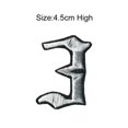 thumbnail image 1 of Gothic Letters Embroidery Iron On Patches Color Optional Alphabet Appliques For Clothing Decor, 1 of 6