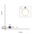 thumbnail image 4 of ANGARA Natural 1.45 ct Tanzanite and Diamond Ivy Scroll Engagement Ring in 14K Yellow Gold for Women (Size-7mm) | December Birthstone, Anniversary, Jewelry Gift for Women | Natural Tanzanite Ring, 4 of 8