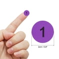 thumbnail image 2 of Etiqueta de número redonda Uxcell 0.8", etiquetas de número redondas del 1 al 100, etiqueta de número consecutivo, púrpura 5 piezas, 2 of 6