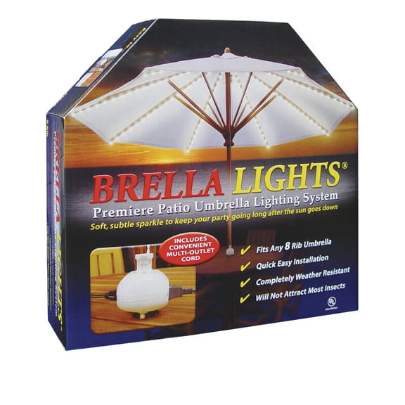Blue Star Group Brella Lights Patio Umbrella Lighting System