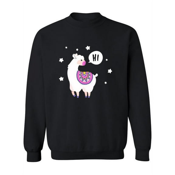 Cute Fluffy Llama! Sweatshirt Women -Image by Shutterstock, Female 5X-Large