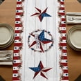 thumbnail image 5 of Table Runners 90 Inches Long Dress Scarves, Independence Day Farmhouse Coffee/Dining/Kitchen Table Runner for Living Room, Farmhouse Texas Star Wooden Grain 13x90 Inch, 5 of 9