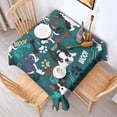 thumbnail image 2 of Boston Terrier with Bones and Paws Square Tablecloth,Waterproof Square Table Cover,Wipeable Spillproof Washable Table Cover for Home Kitchen Party Decor 52"x52"(132x132cm), 2 of 6