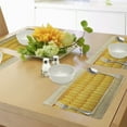 thumbnail image 4 of Ambesonne Food Art Place Mats Set of 4, Corn Stem with Raindrops, Standard Size, Yellow and Cream, 4 of 6