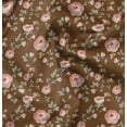 thumbnail image 1 of Soimoi Cotton Poplin Fabric Leaves & Peach Flower Floral Print Sewing Fabric Yard 56 Inch Wide, 1 of 6