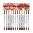 thumbnail image 1 of Juego de 12 delineadores de labios mate, lápices labiales resistentes al agua., 1 of 13
