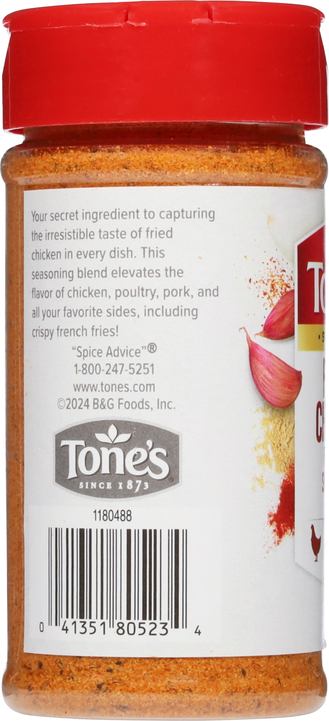 (2 pack) Tone's Fried Chicken Seasoning, Kosher, 5.4 oz