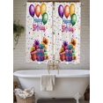 thumbnail image 7 of Living Room Curtains 72 Inches length, Happy Birthday Window Treatment Curtain Drapes, Colorful Balloon Gifts Patterns Light Filtering Drapes for Bedroom Laundry Room, 52"x72", 2 Panels, 7 of 7