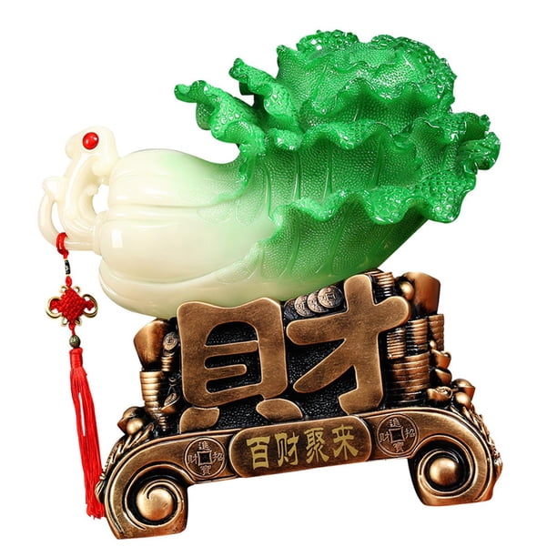 Figuras de repollo de la suerte que bendicen el repollo chino, adornos para la estantería. Grandes Horizontales