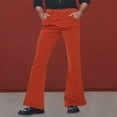 thumbnail image 2 of QHFBli Mens Corduroy Vintage Bell Bottom Pants 70s,Disco Stretchy Flared Pants Fit 60s 70s Outfits for Men,Mens Bell Bottom Jeans, 2 of 7