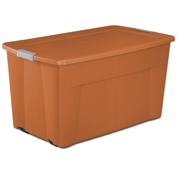 Sterilite 45 Gallon Orange Spice Wheeled Tote