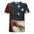 thumbnail image 5 of cllios Men's 4th of July Shirts American Flag Graphic Tees Big & Tall Patriotic Distressed Star Print Short Sleeve T-Shirts Summer Holiday Gifts for Men, 5 of 5